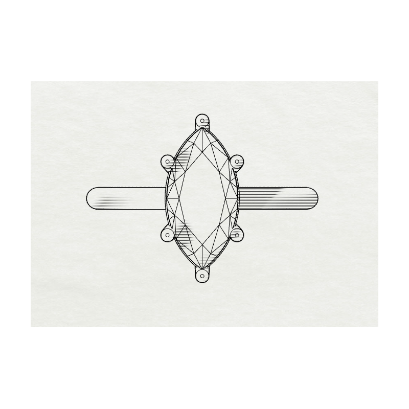 SOLITAIRE DIAMANT FORME POIRE 1