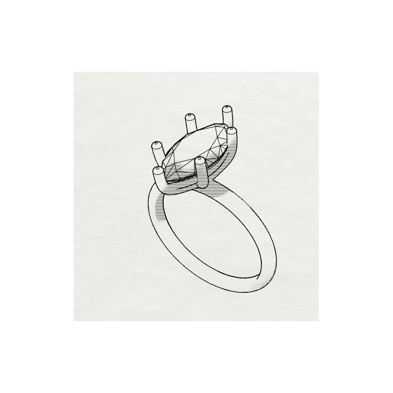 SOLITAIRE DIAMANT FORME POIRE 1