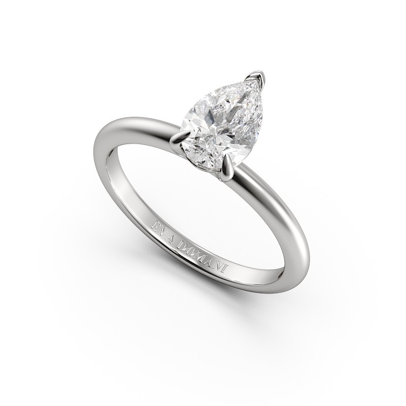 SOLITAIRE DIAMANT FORME POIRE 1