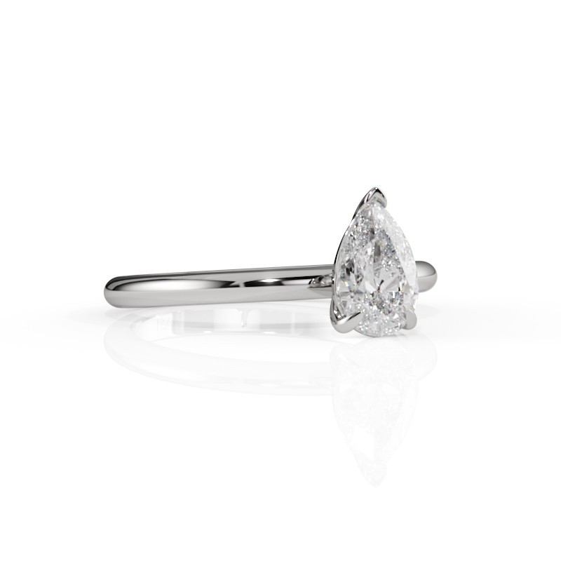 SOLITAIRE DIAMANT FORME POIRE 1