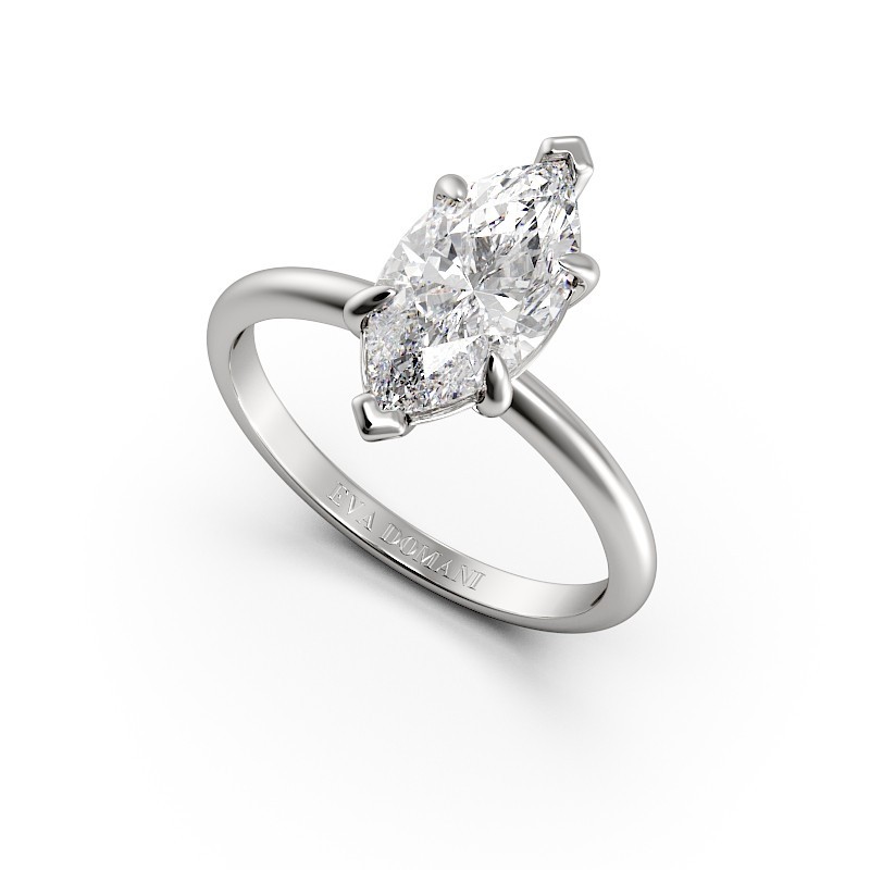 SOLITAIRE DIAMANT FORME POIRE 1
