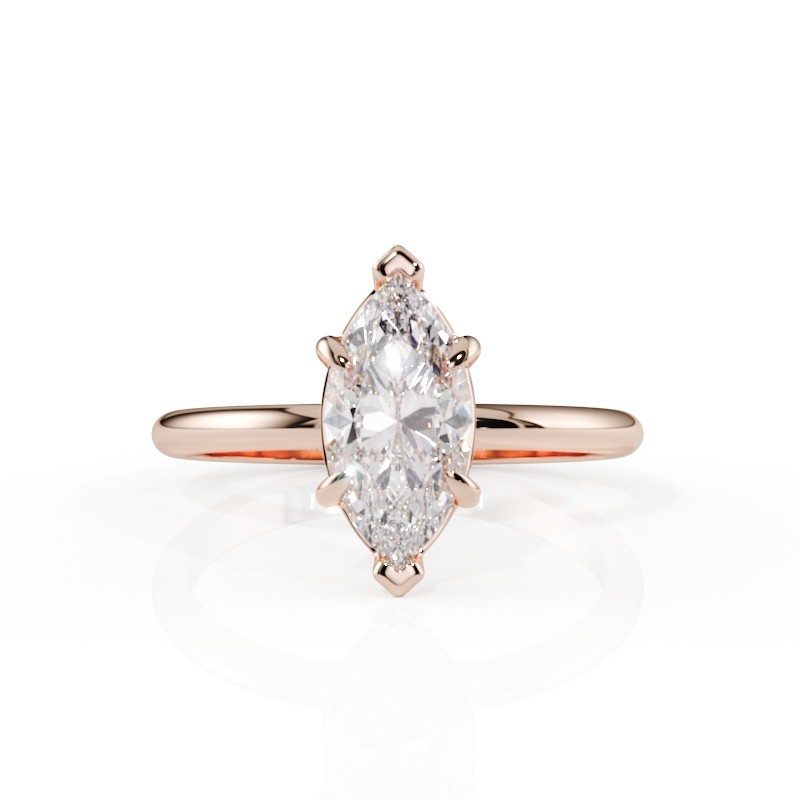 SOLITAIRE DIAMANT FORME POIRE 1