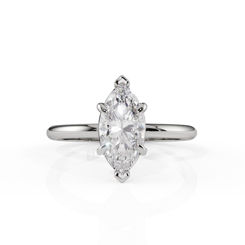 SOLITAIRE DIAMANT FORME POIRE 1