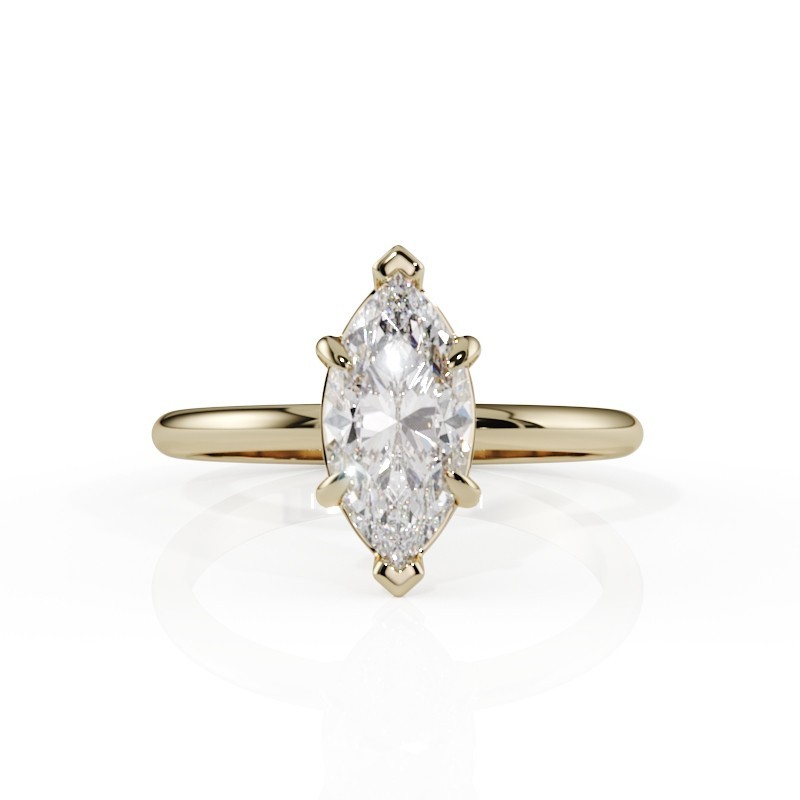 SOLITAIRE DIAMANT FORME POIRE 1