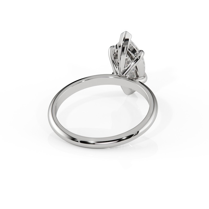 SOLITAIRE DIAMANT FORME POIRE 1