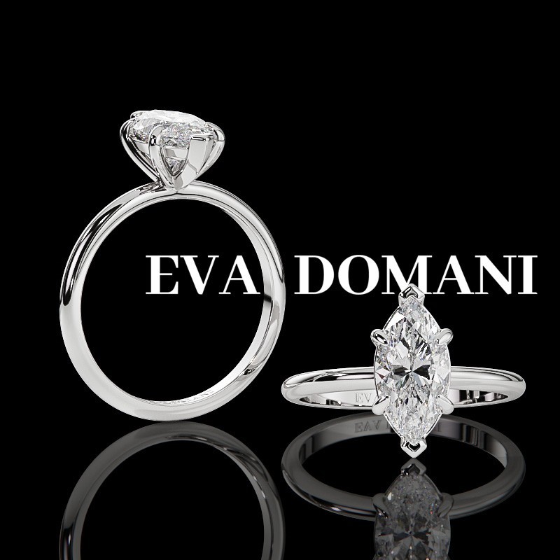 SOLITAIRE DIAMANT FORME POIRE 1