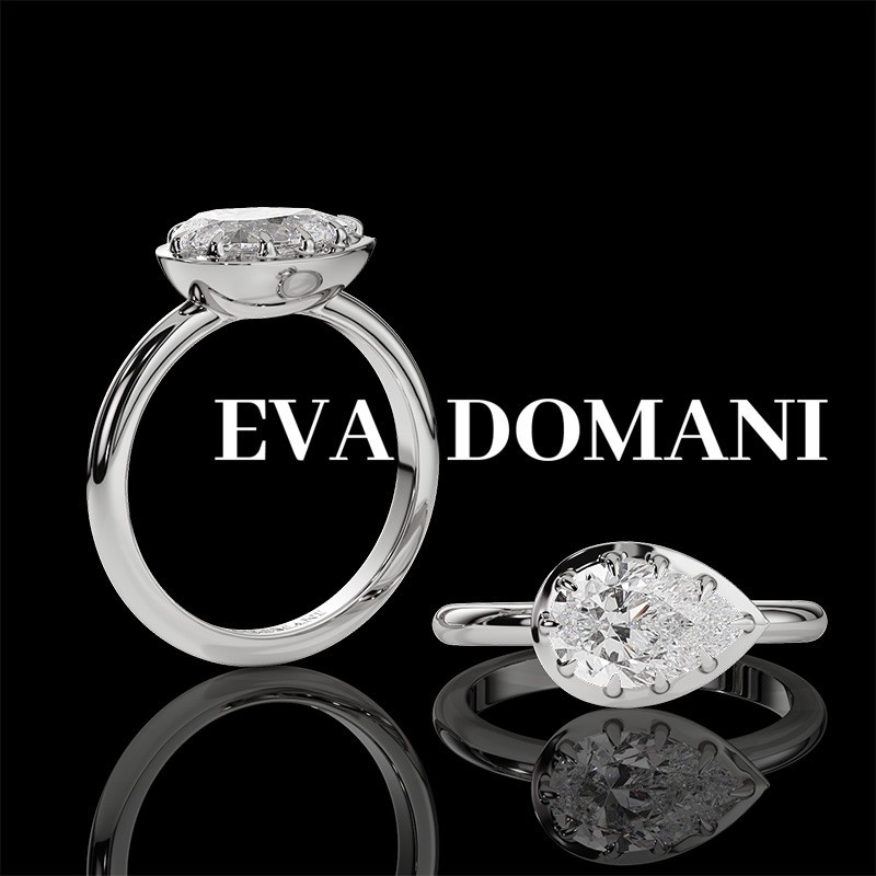 SOLITAIRE DIAMANT FORME POIRE 1