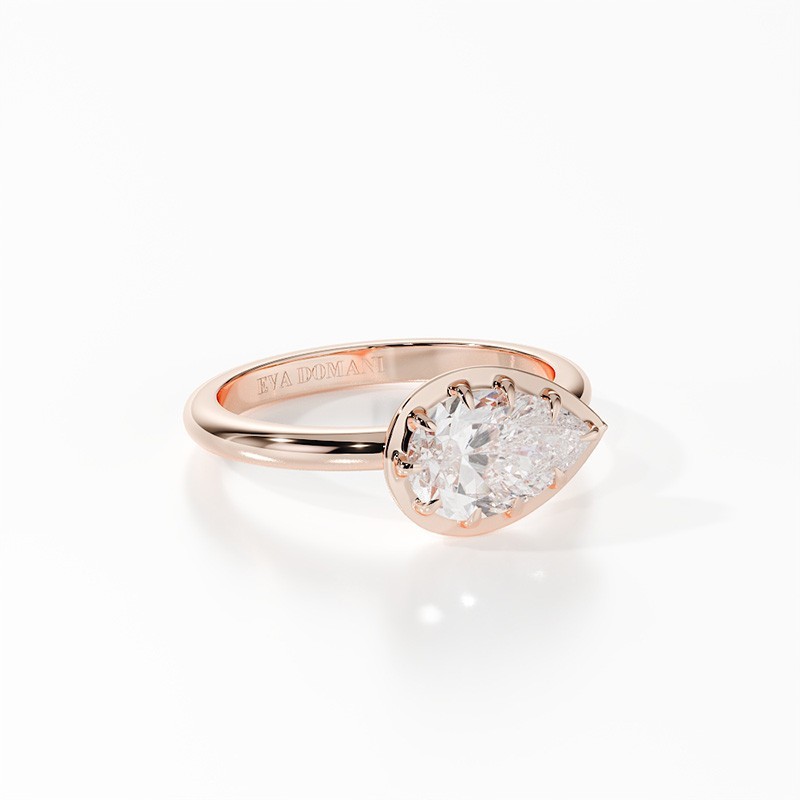 SOLITAIRE DIAMANT FORME POIRE 1