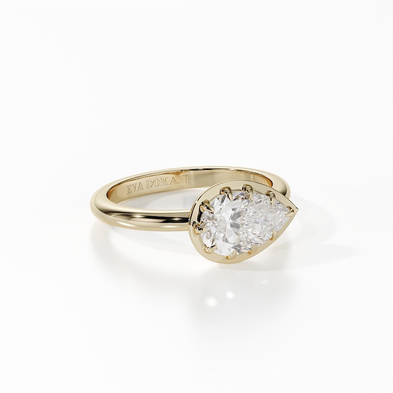 SOLITAIRE DIAMANT FORME POIRE 1