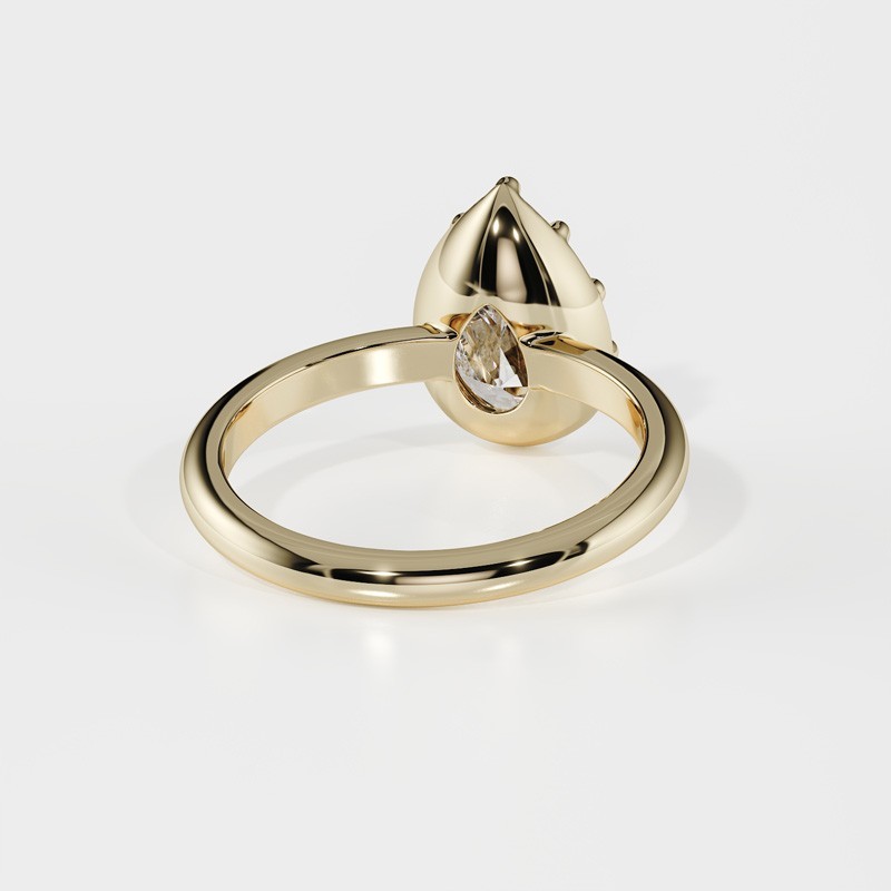 SOLITAIRE DIAMANT FORME POIRE 1