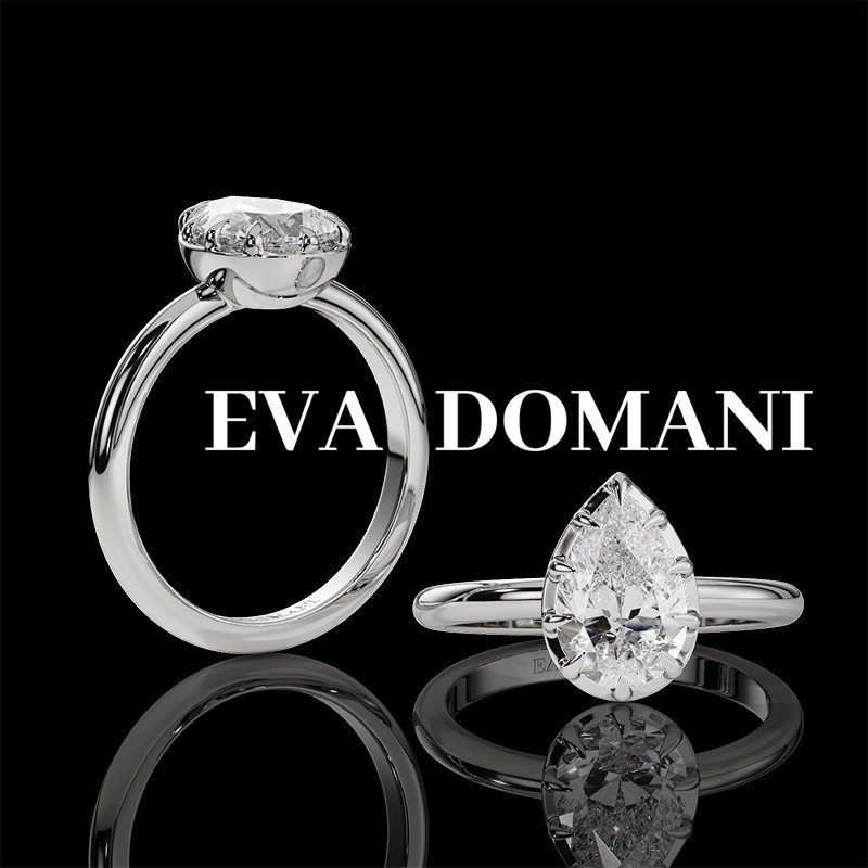 SOLITAIRE DIAMANT FORME POIRE 1