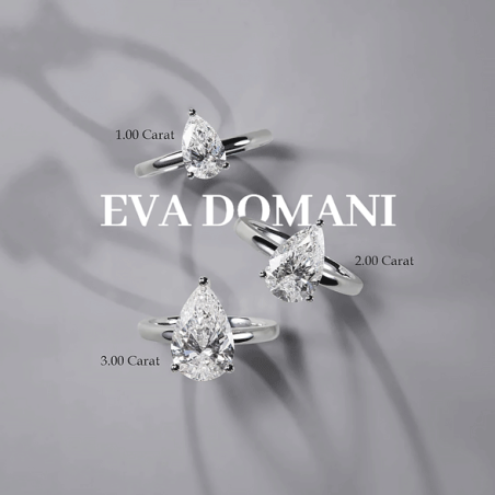 SOLITAIRE DIAMANT FORME POIRE 1