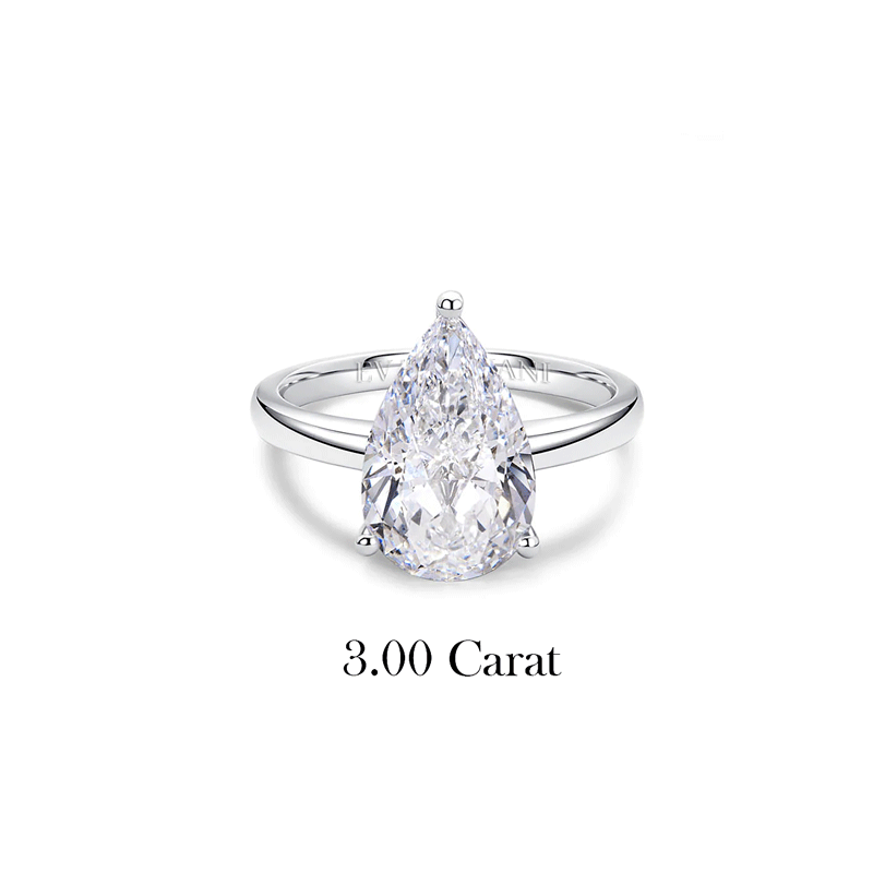 SOLITAIRE DIAMANT FORME POIRE 1