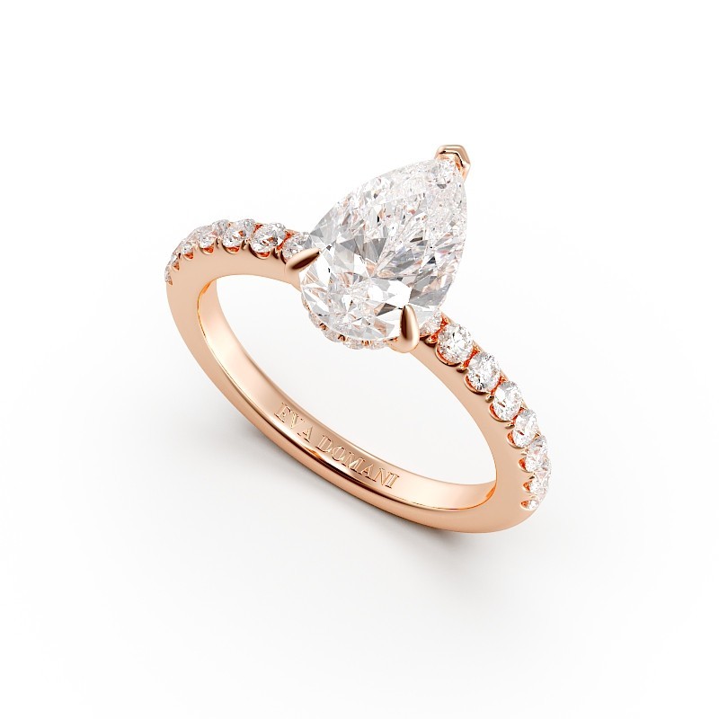 SOLITAIRE DIAMANT FORME POIRE