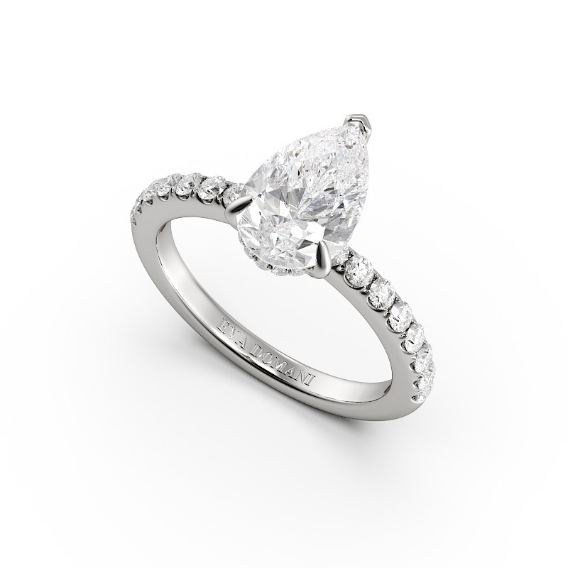 SOLITAIRE DIAMANT FORME POIRE