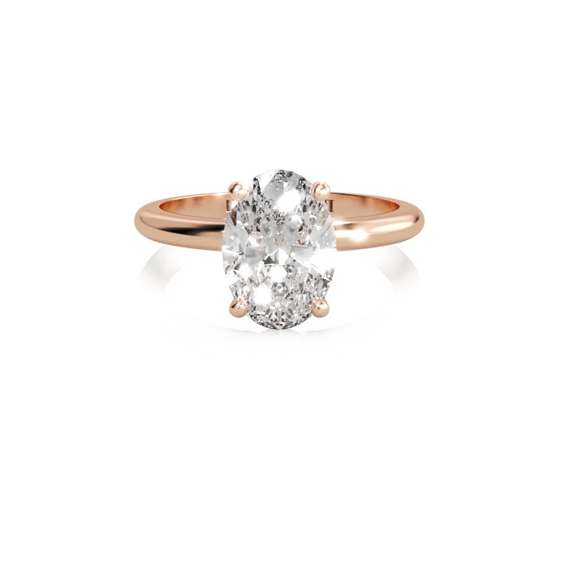 SOLITAIRE DIAMANT FORME ovale