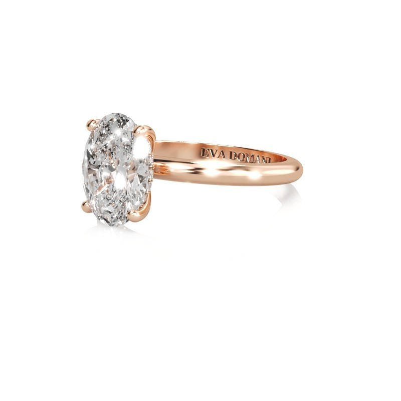 SOLITAIRE DIAMANT FORME ovale