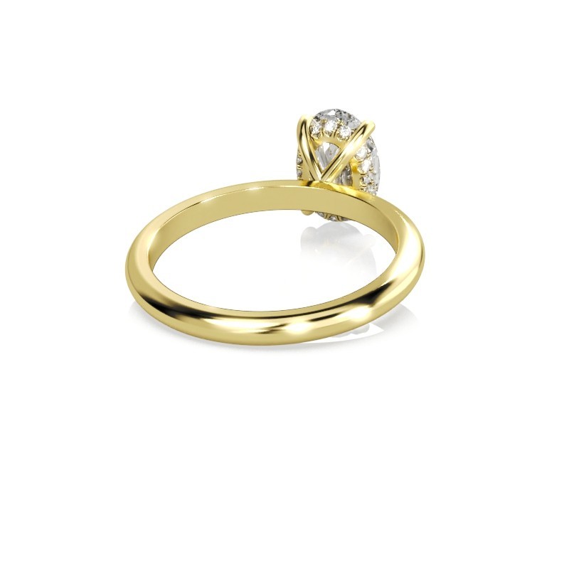 SOLITAIRE DIAMANT FORME ovale