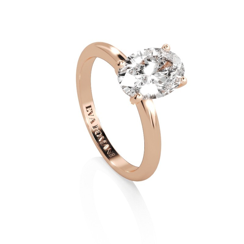 SOLITAIRE DIAMANT FORME ovale