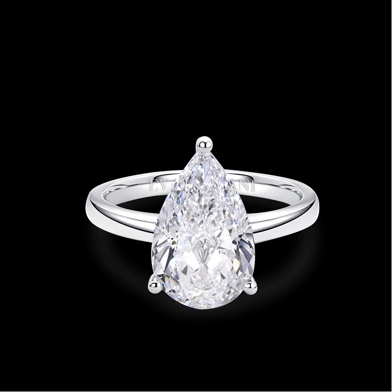 SOLITAIRE DIAMANT FORME POIRE 1
