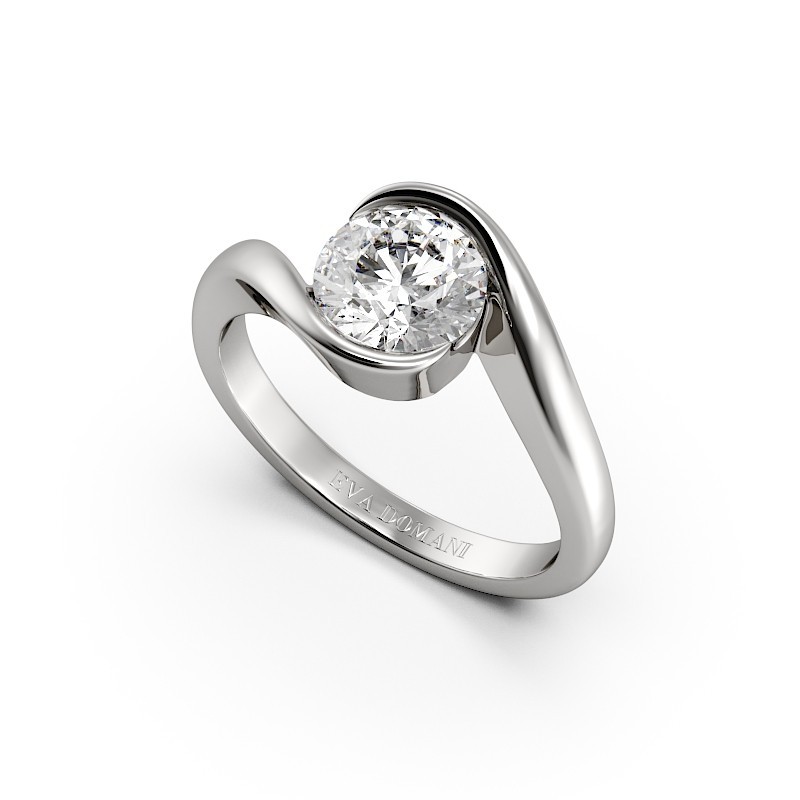 SOLITAIRE DIAMANT FORME POIRE 1