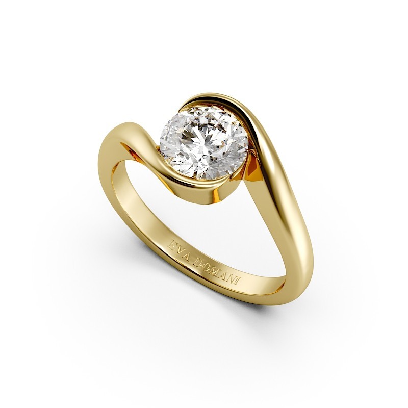 SOLITAIRE DIAMANT FORME POIRE 1