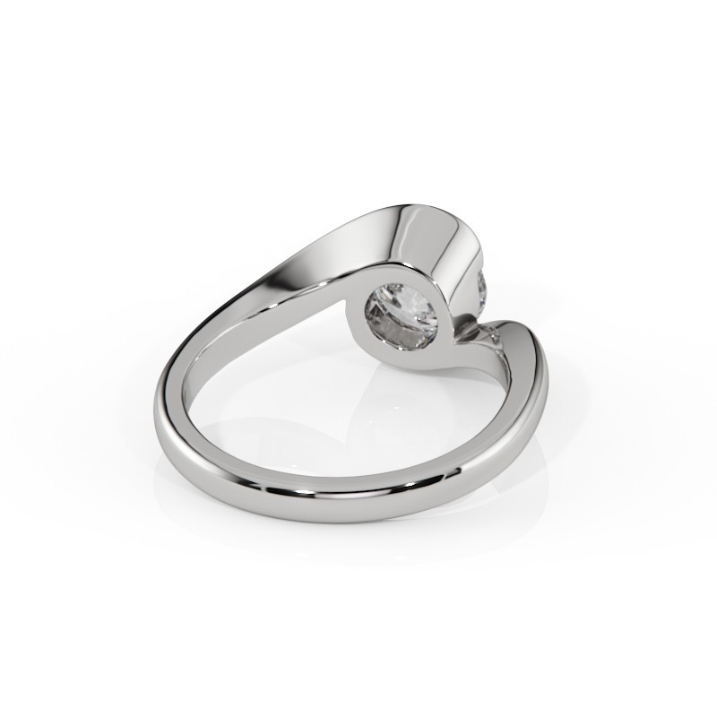 SOLITAIRE DIAMANT FORME POIRE 1