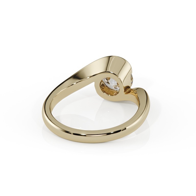 SOLITAIRE DIAMANT FORME POIRE 1