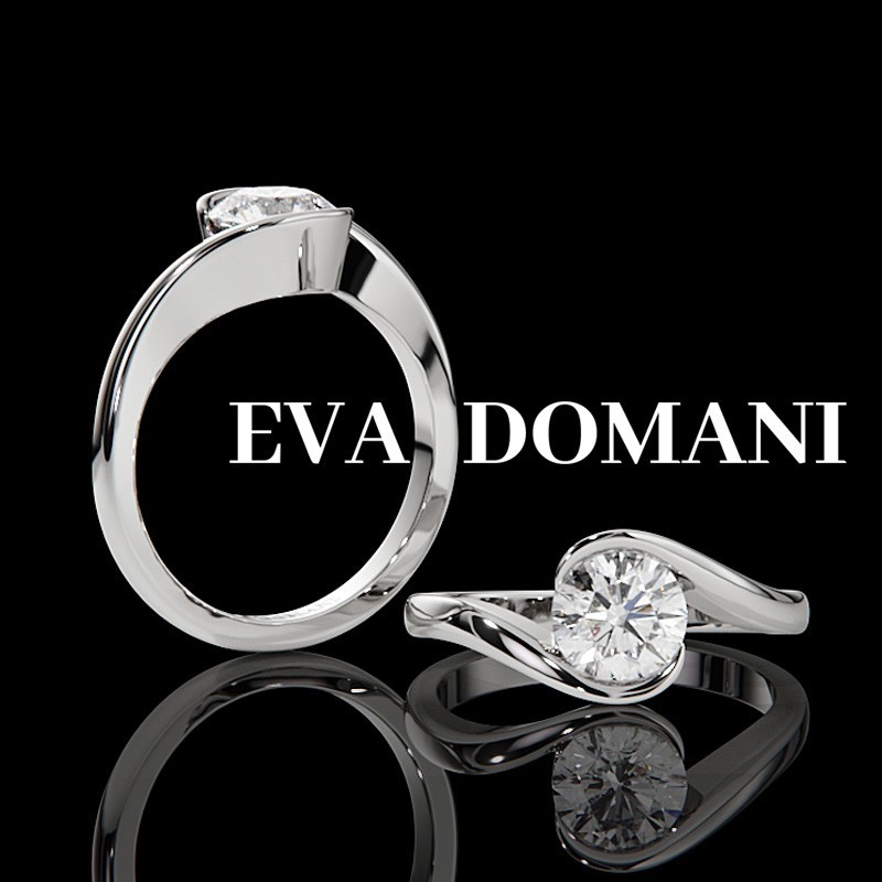 SOLITAIRE DIAMANT FORME POIRE 1