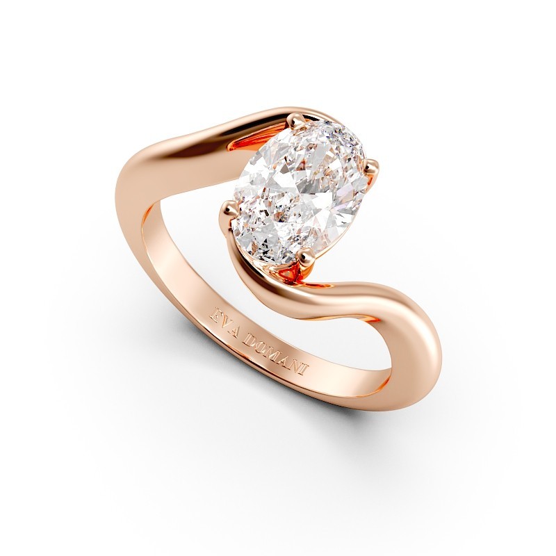 SOLITAIRE DIAMANT FORME POIRE 1