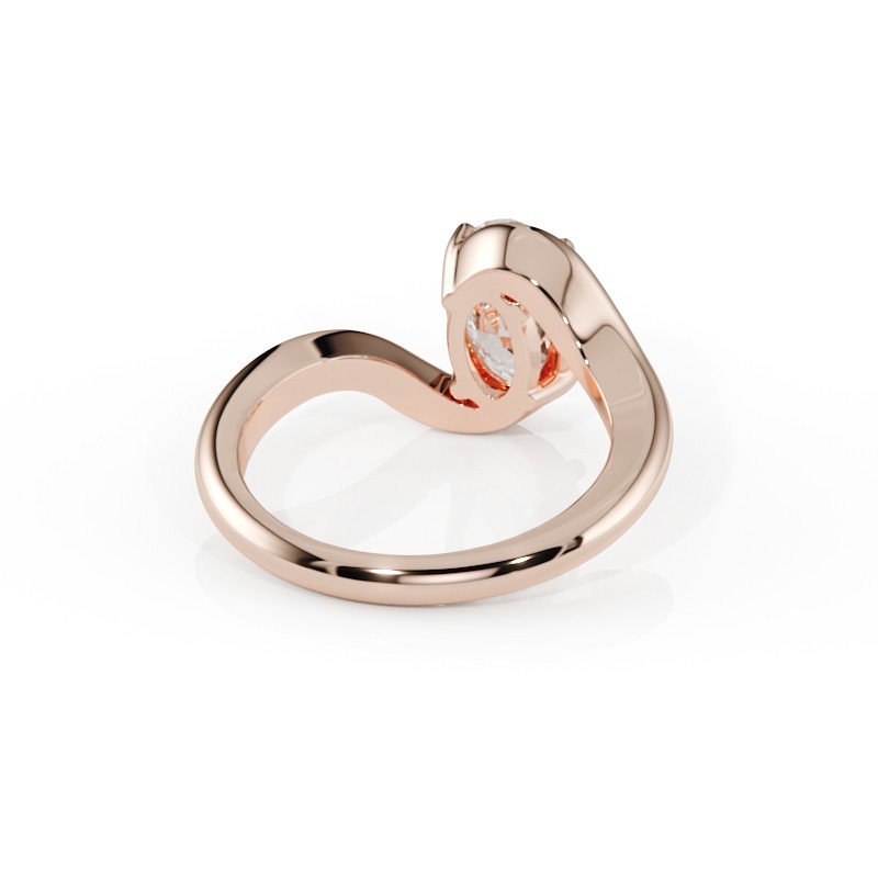 SOLITAIRE DIAMANT FORME POIRE 1