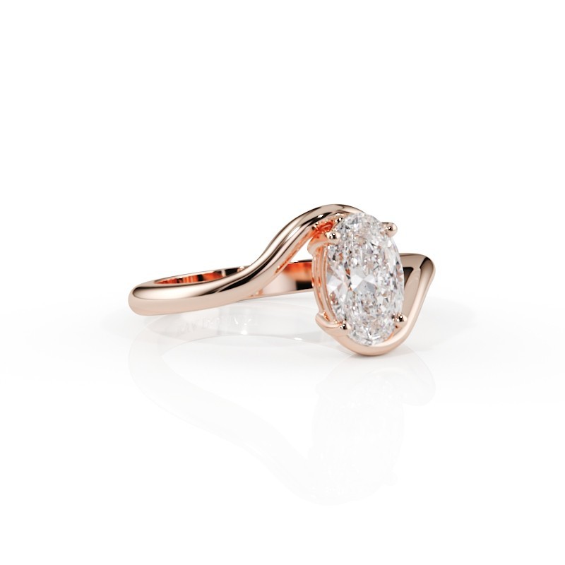 SOLITAIRE DIAMANT FORME POIRE 1