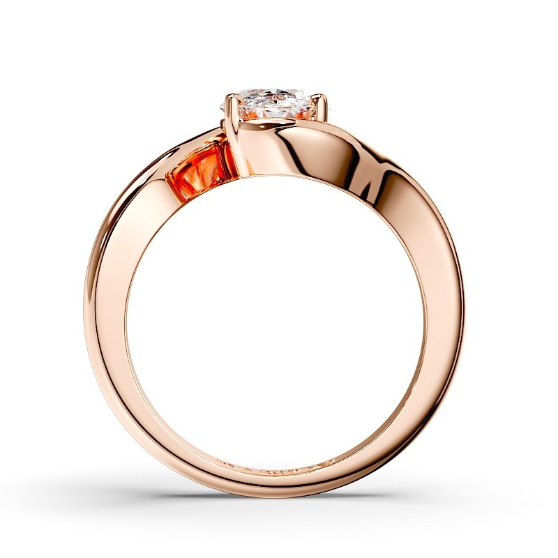 SOLITAIRE DIAMANT FORME POIRE 1