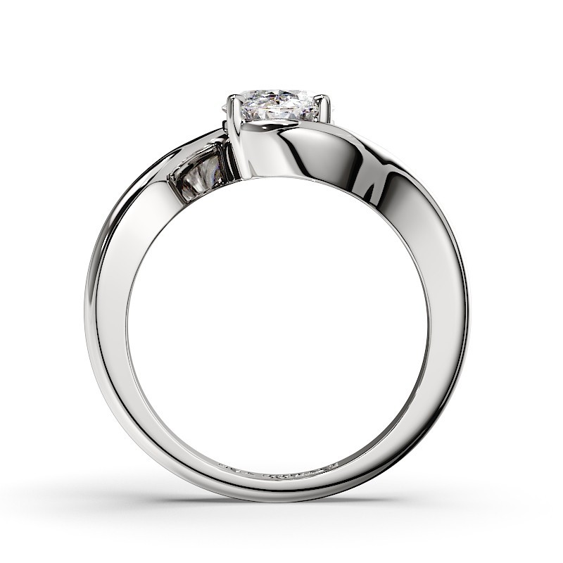 SOLITAIRE DIAMANT FORME POIRE 1