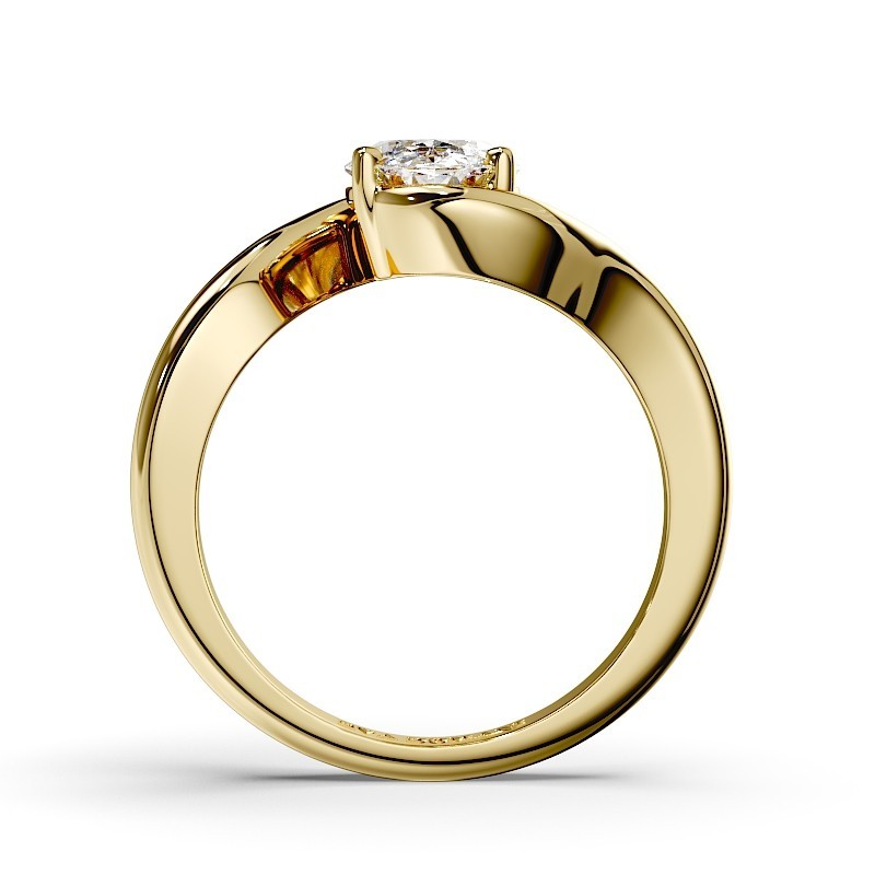 SOLITAIRE DIAMANT FORME POIRE 1
