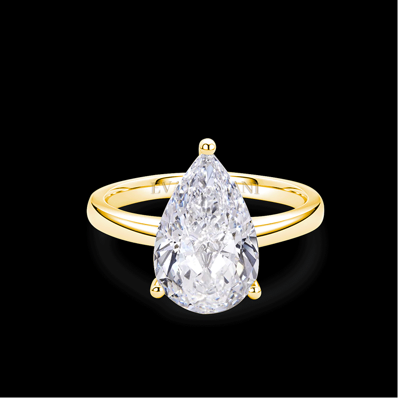 SOLITAIRE DIAMANT FORME POIRE 1