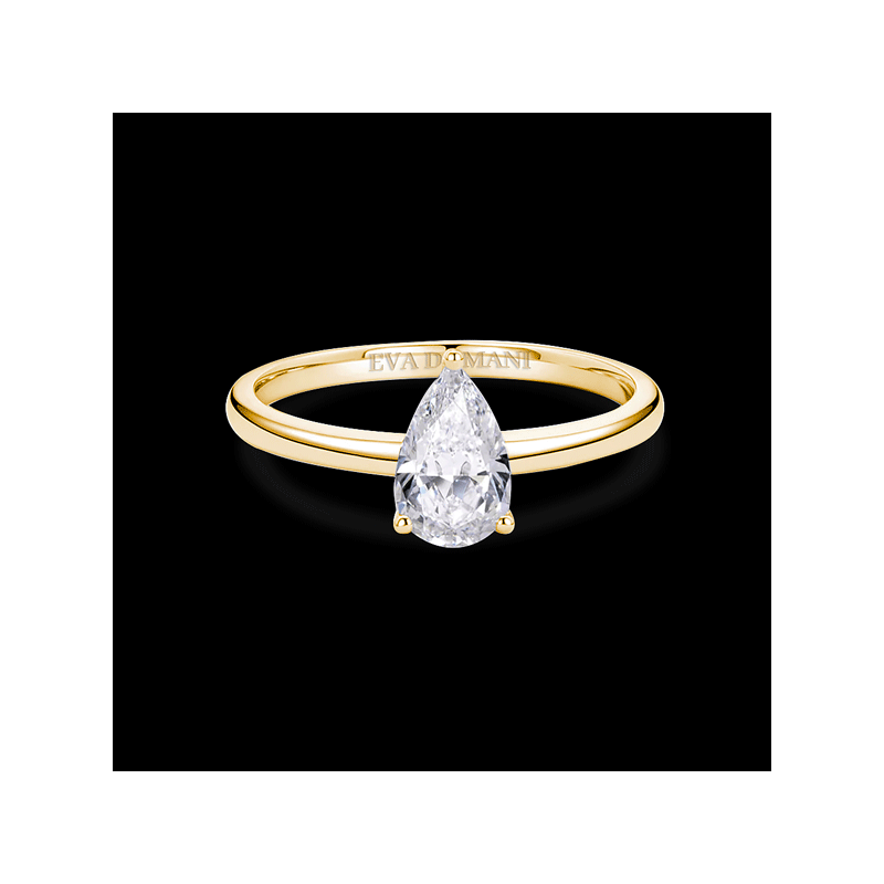 SOLITAIRE DIAMANT FORME POIRE 1