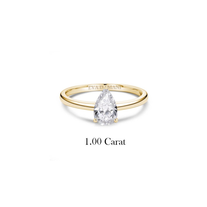 SOLITAIRE DIAMANT FORME POIRE 1