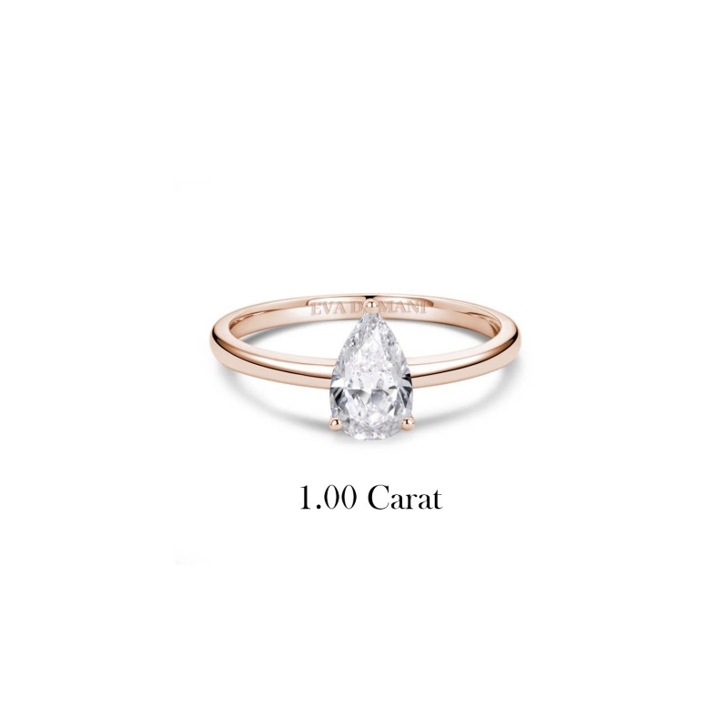 SOLITAIRE DIAMANT FORME POIRE 1