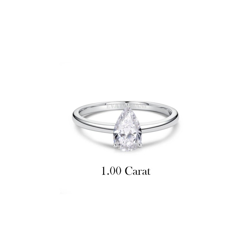 SOLITAIRE DIAMANT FORME POIRE 1