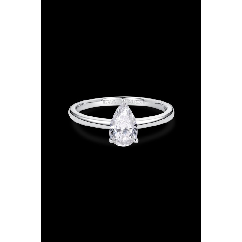 SOLITAIRE DIAMANT FORME POIRE 1