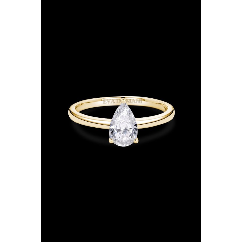 SOLITAIRE DIAMANT FORME POIRE 1