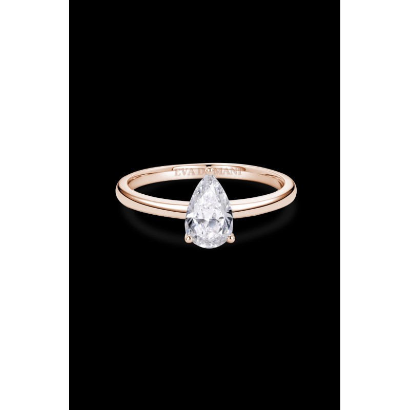 SOLITAIRE DIAMANT FORME POIRE 1