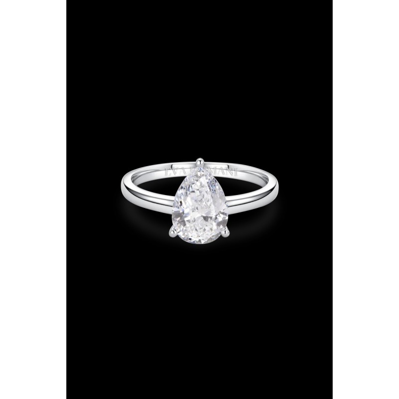 SOLITAIRE DIAMANT FORME POIRE 1