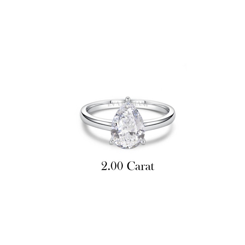 SOLITAIRE DIAMANT FORME POIRE 1