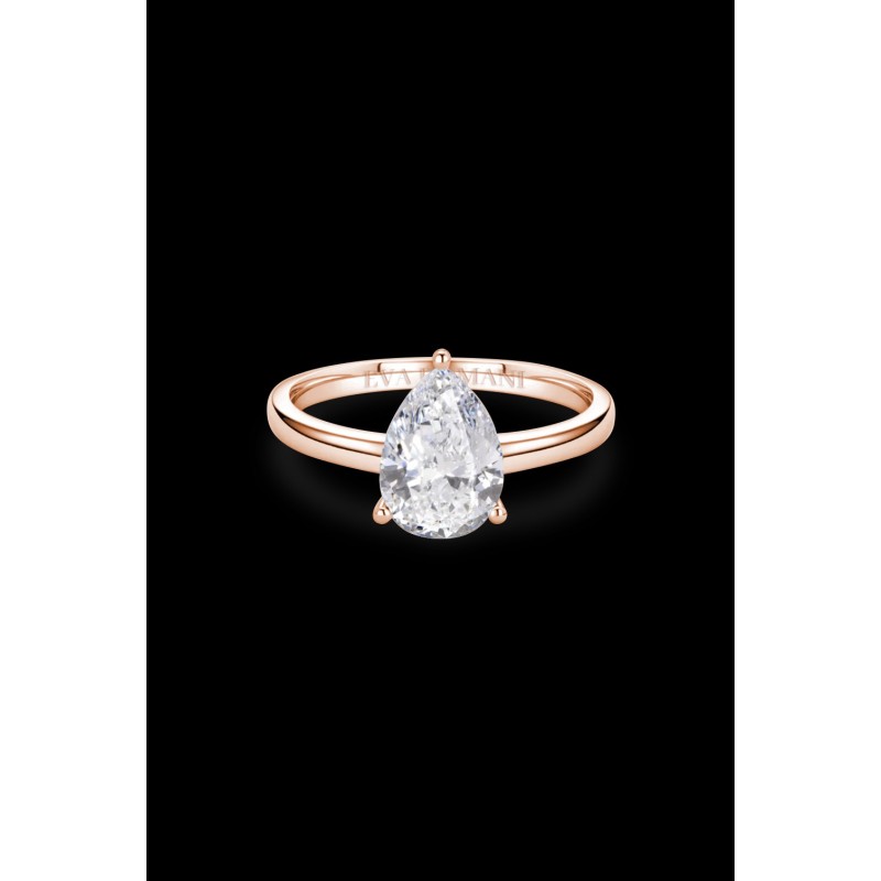 SOLITAIRE DIAMANT FORME POIRE 1