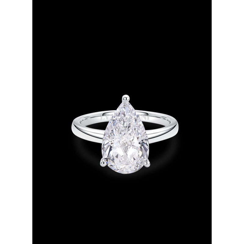 SOLITAIRE DIAMANT FORME POIRE 1