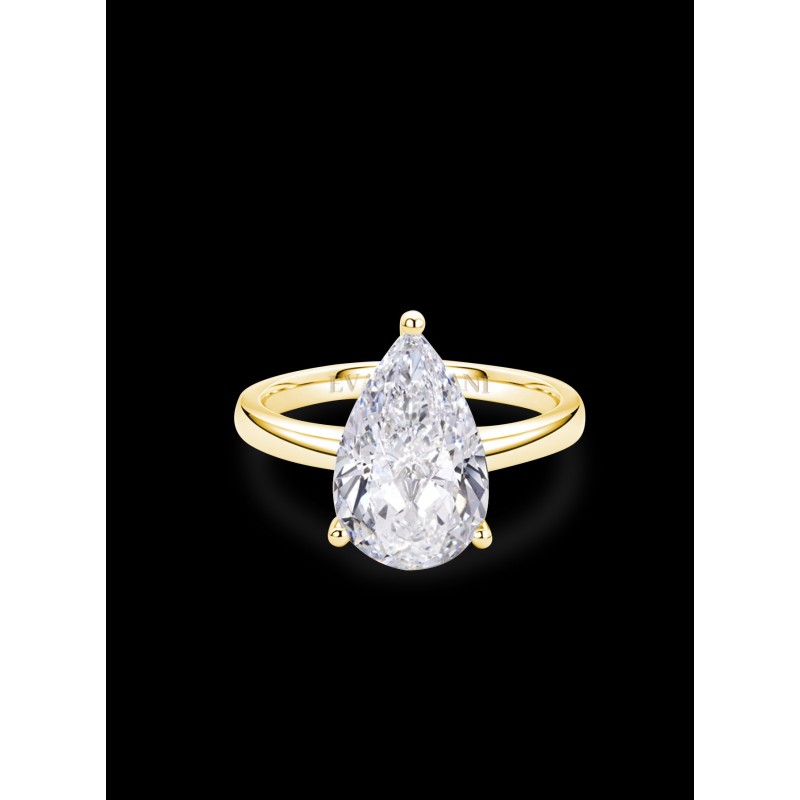 SOLITAIRE DIAMANT FORME POIRE 1