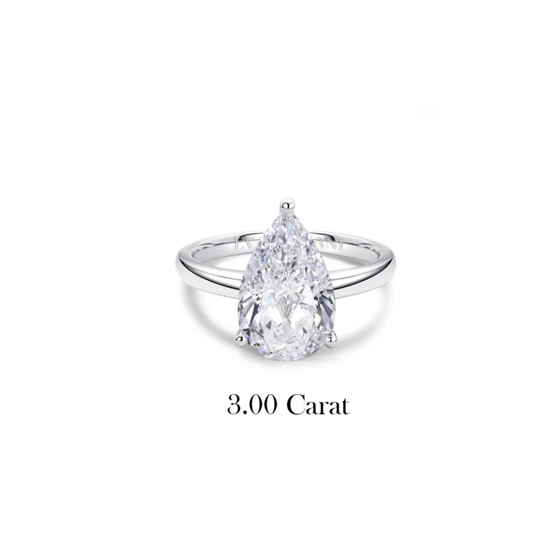 SOLITAIRE DIAMANT FORME POIRE 1