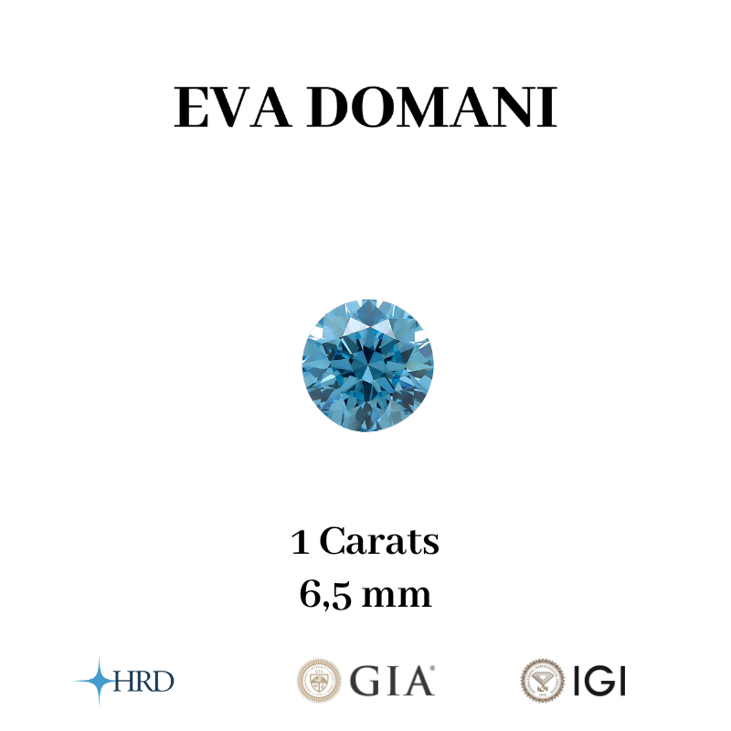 DIAMANT BLEU DE LABORATOIRE TAILLE BRILLANT